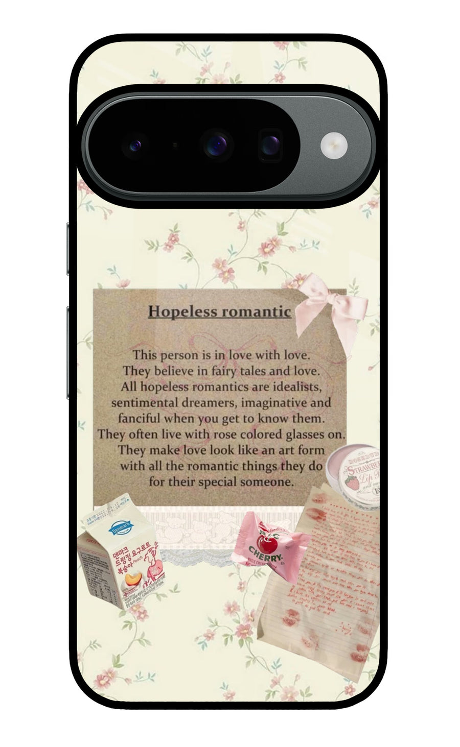 Hopeless Romantic Google Pixel 10 Back Cover, Metal case