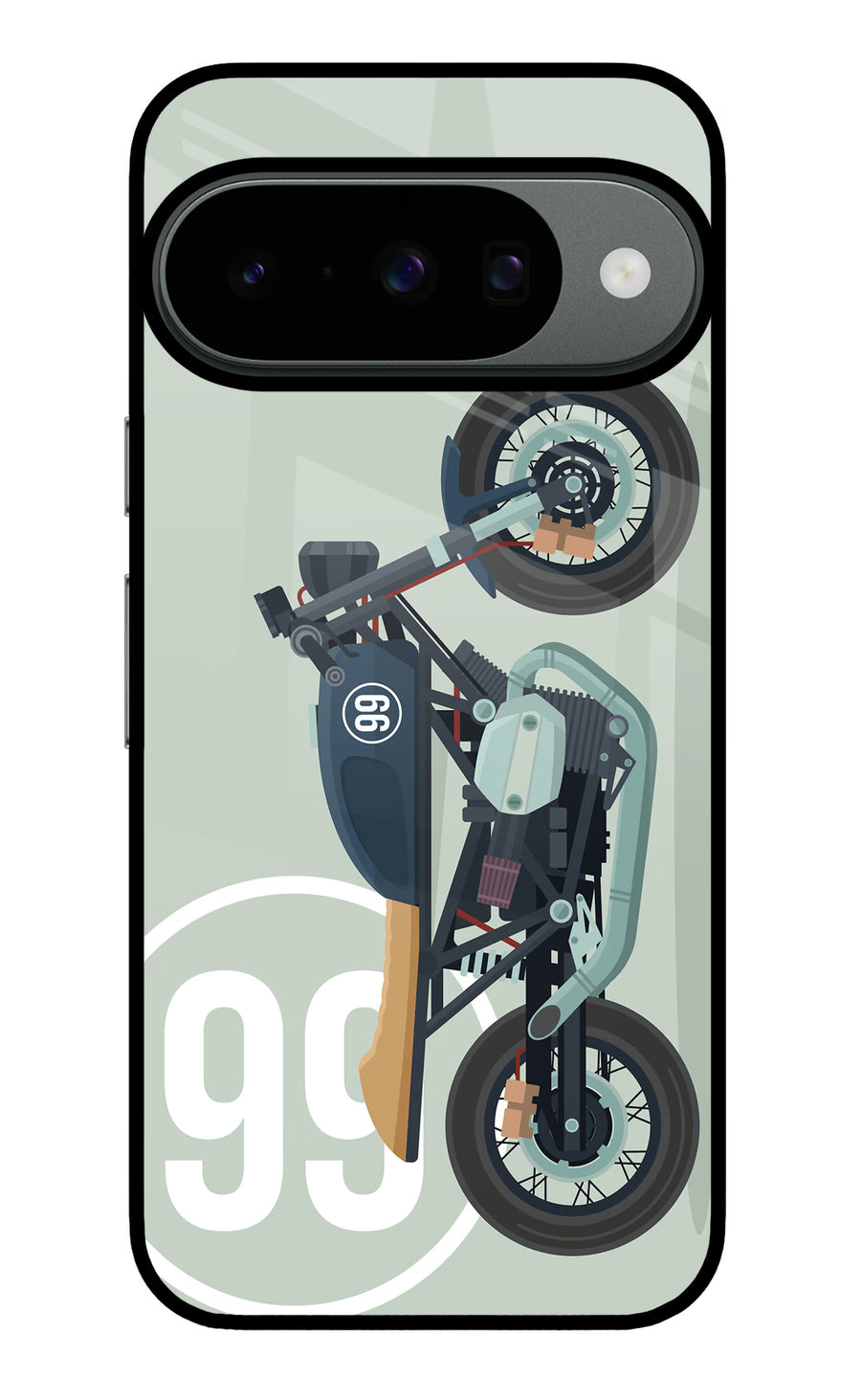 Classic Cafe Racer 99 Google Pixel 10 Back Cover, Metal case