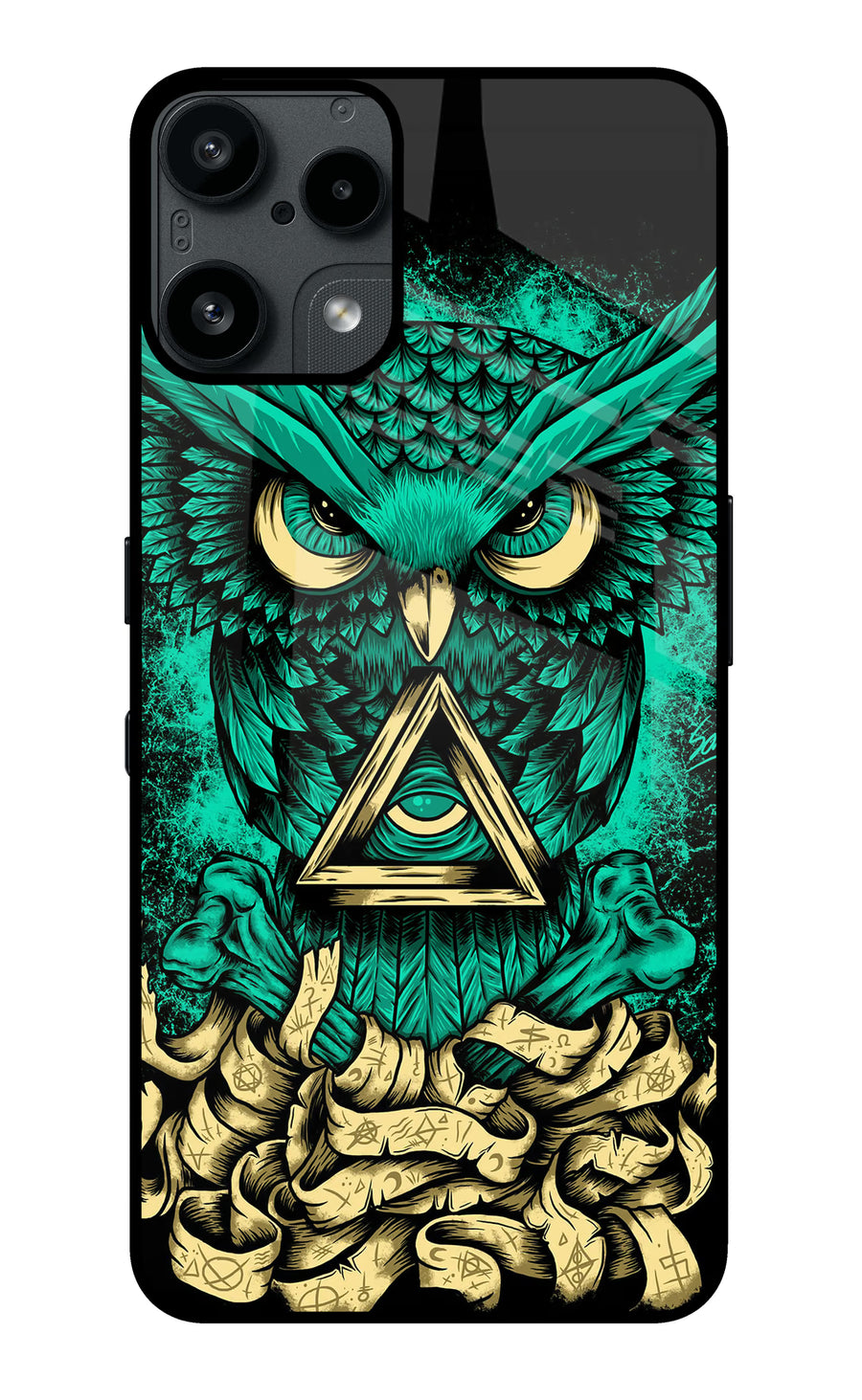 Green Owl Nothing Phone 3A Lite Back Cover, Metal case