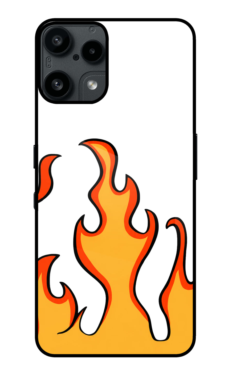 Fired Up – White Nothing Phone 3A Lite Back Cover, Metal case