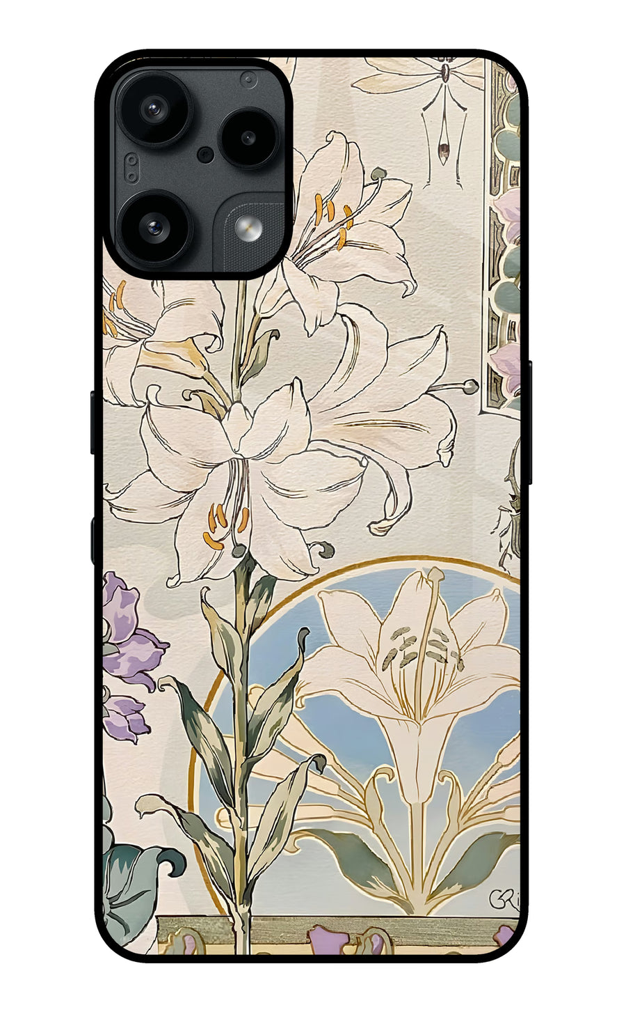 White Lily Nothing Phone 3A Lite Back Cover, Metal case