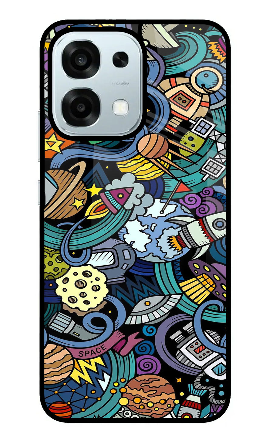 Space Abstract Oppo F31 5G Back Cover, Metal case