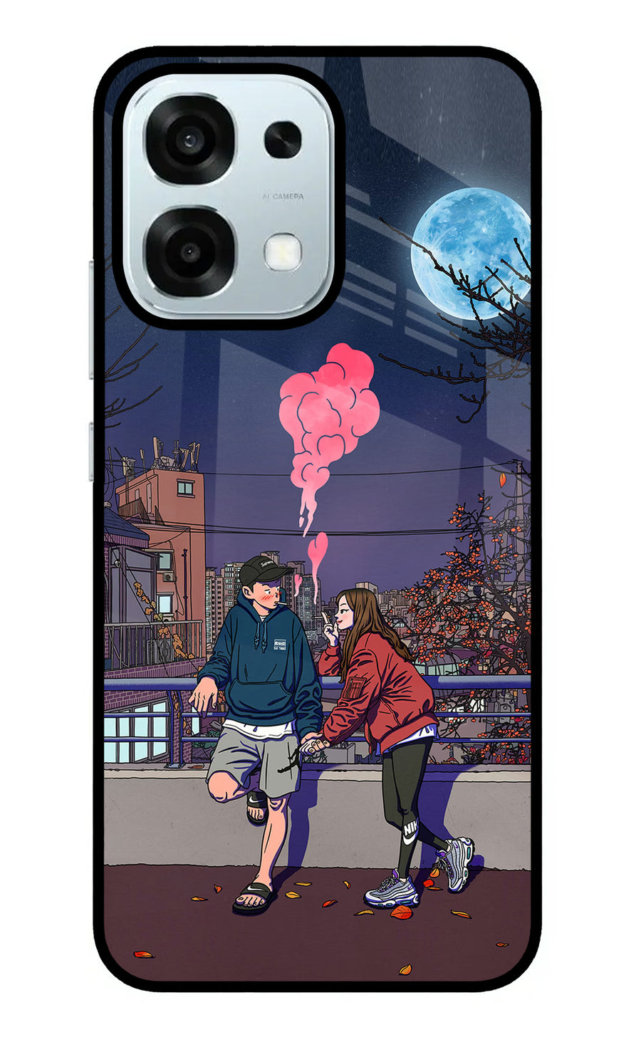 Chilling Couple Oppo F31 5G Back Cover, Metal case