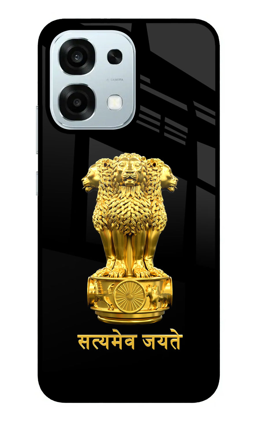 Satyamev Jayate Golden Oppo F31 5G Back Cover, Metal case