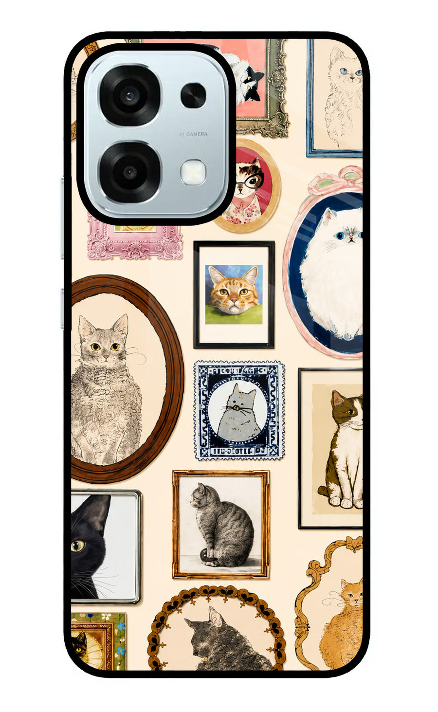 Mirror Cats Oppo F31 5G Back Cover, Metal case