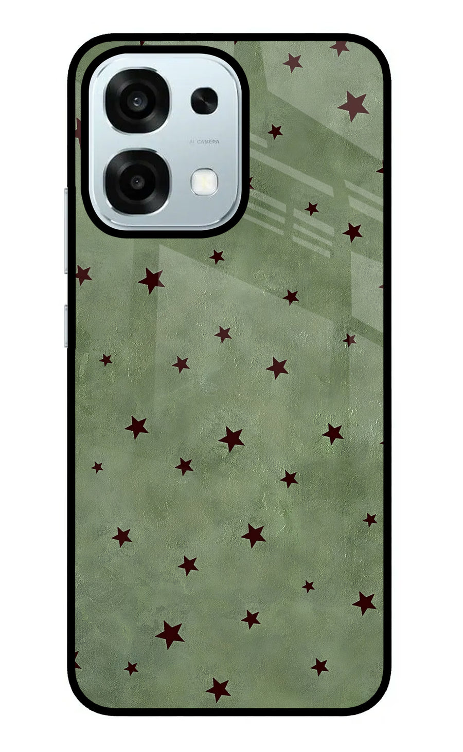 Green Stars Oppo F31 5G Back Cover, Metal case