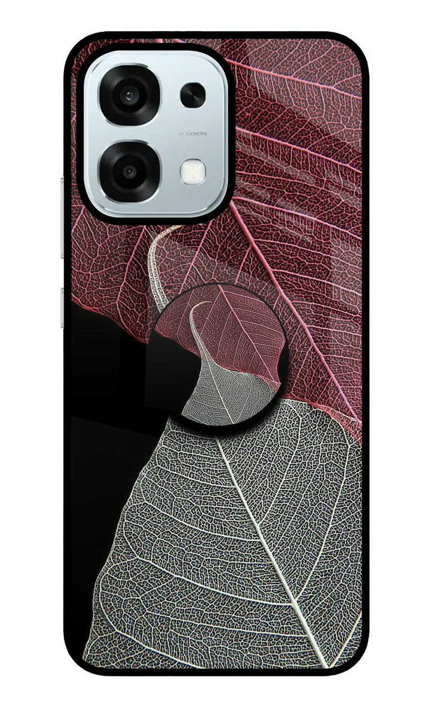 Leaf Pattern Oppo F31 5G Pop Case, Metal case