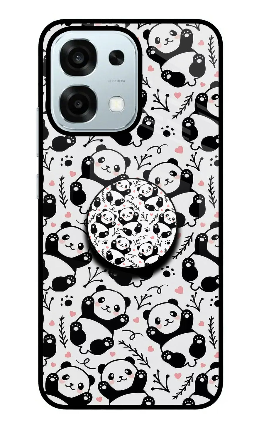 Cute Panda Oppo F31 5G Pop Case, Metal case