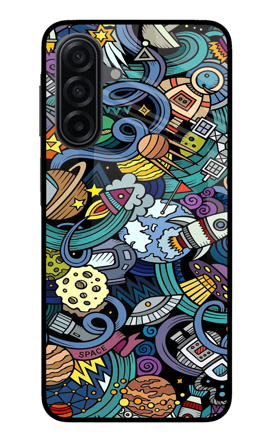 Space Abstract Samsung A17 5G Back Cover, Metal case