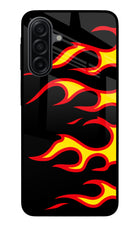 Side Sweep Flames Samsung A17 5G Metal Case Back Cover by Casekaro