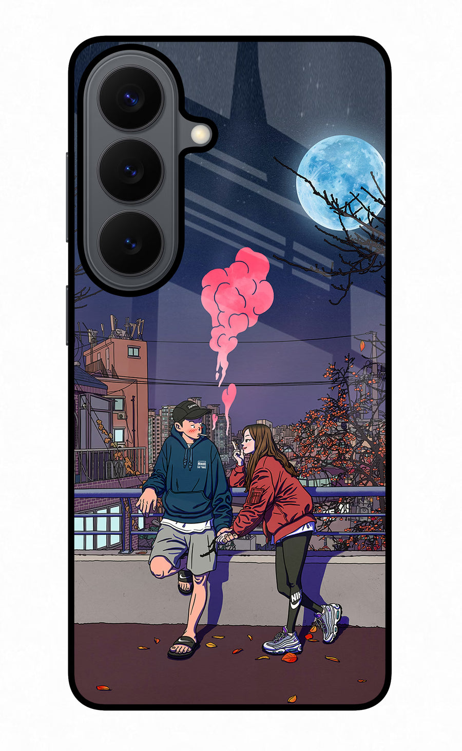 Chilling Couple Samsung S26 Back Cover, Metal case