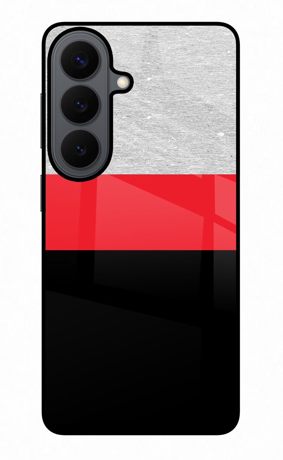 Tri Color Pattern Samsung S26 Back Cover, Metal case