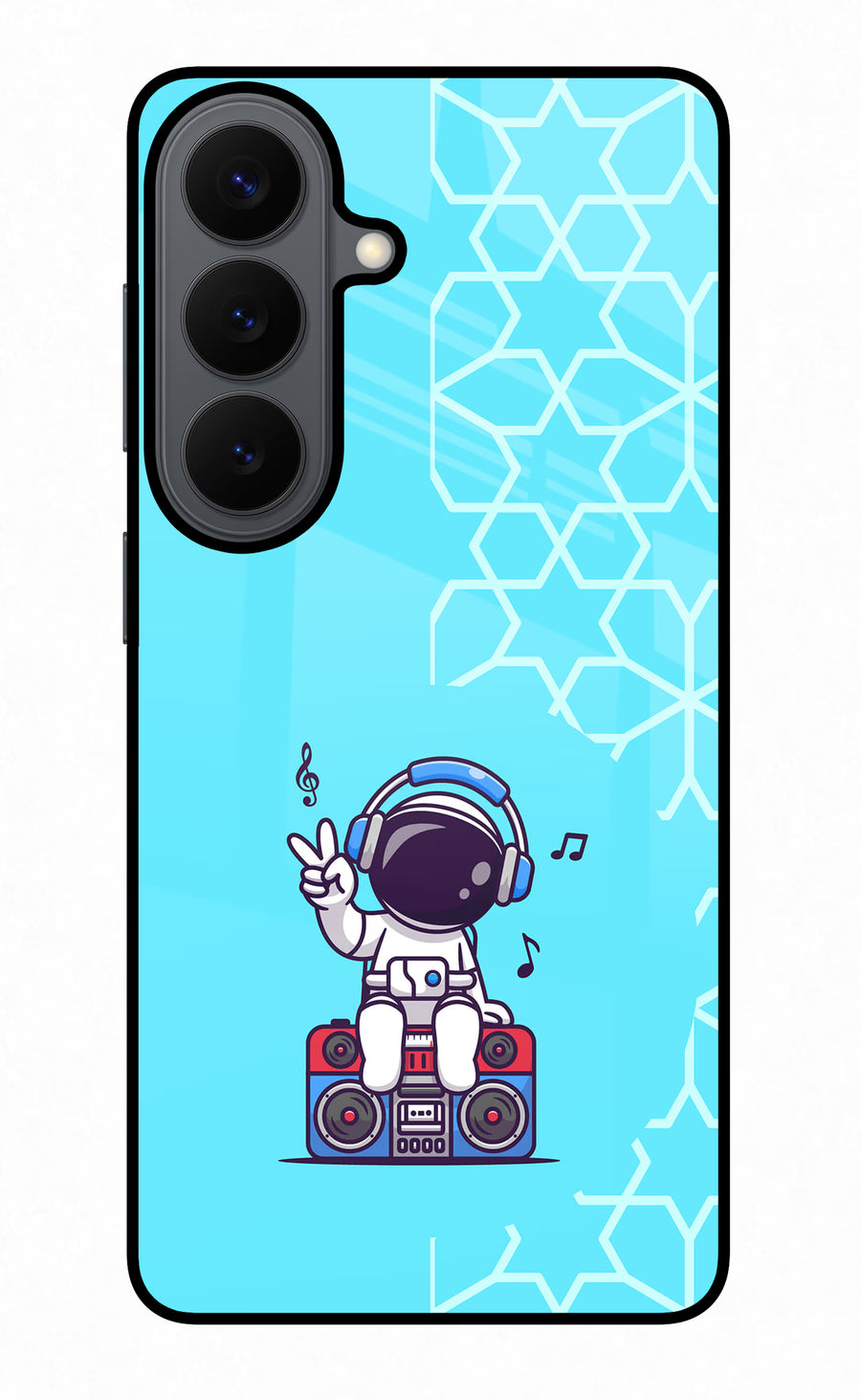 Cute Astronaut Chilling Samsung S26 Back Cover, Metal case