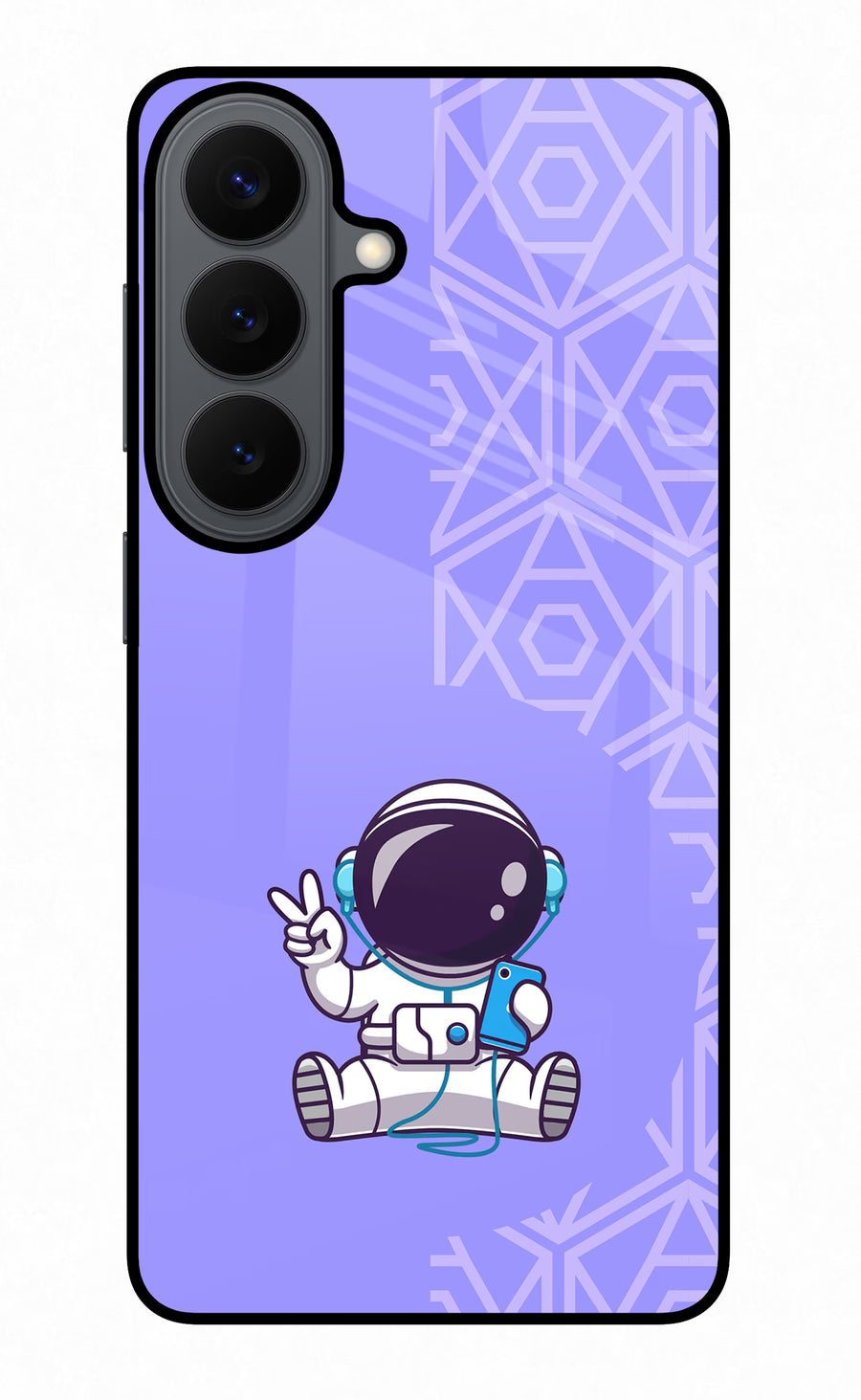 Cute Astronaut Chilling Samsung S26 Back Cover, Metal case
