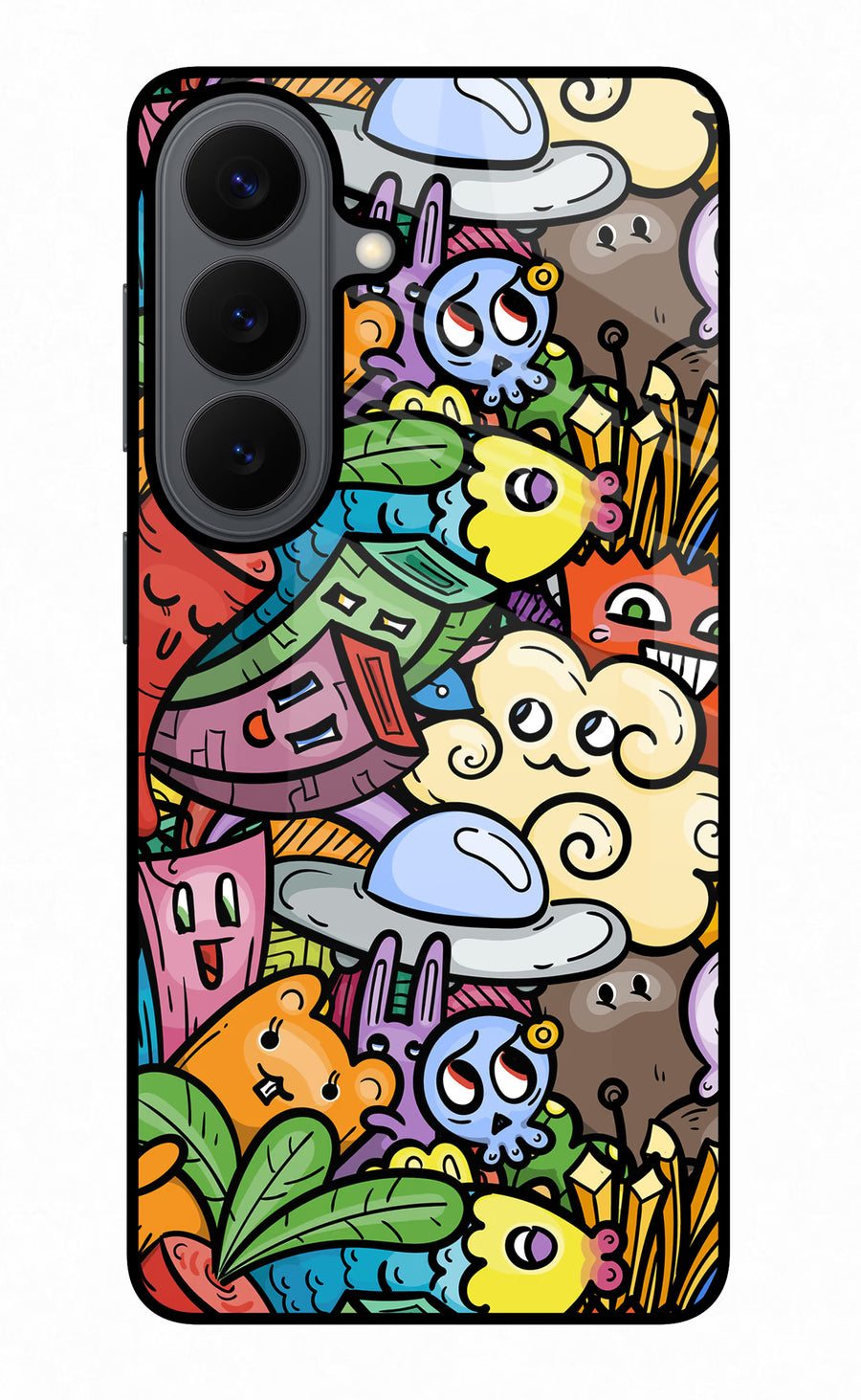 Veggie Doodle Samsung S26 Back Cover, Metal case