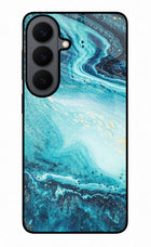 Blue Glitter Marble Samsung S26 Metal Case Back Cover by Casekaro
