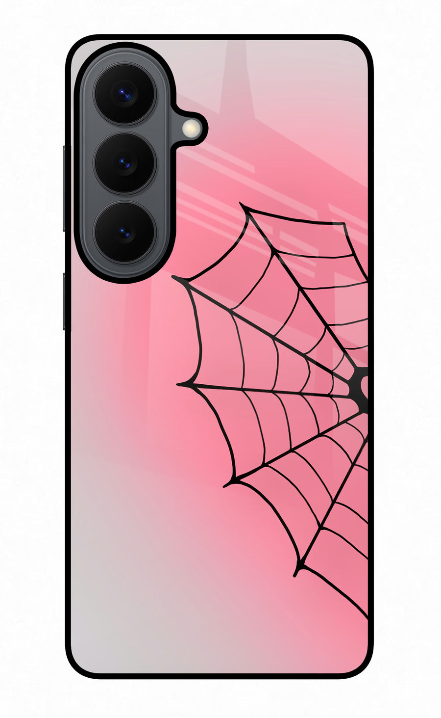 Pink Web Samsung S26 Back Cover, Metal case