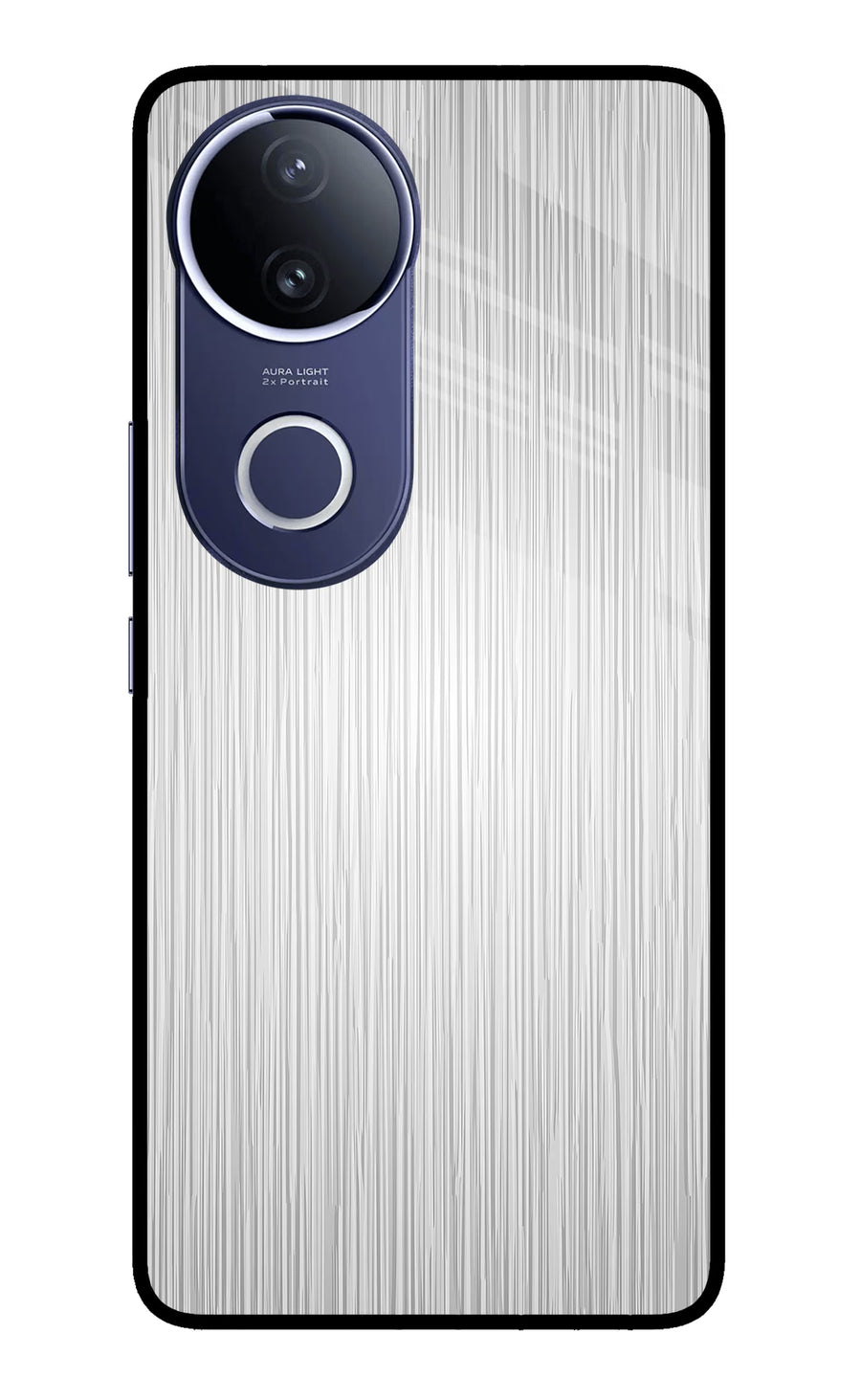Wooden Grey Texture Vivo V50e 5G Back Cover, Metal case