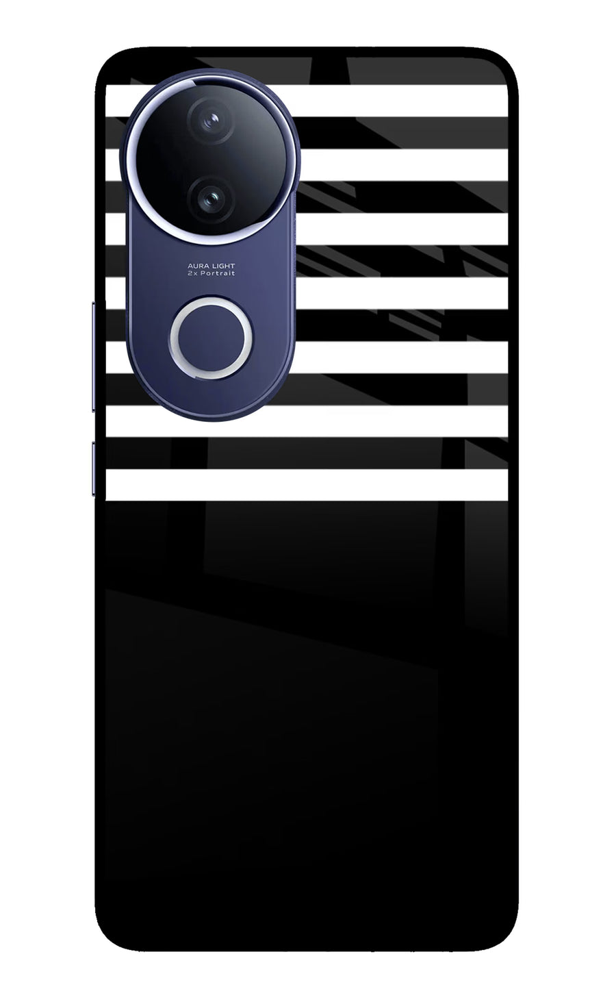 Black and White Print Vivo V50e 5G Back Cover, Metal case