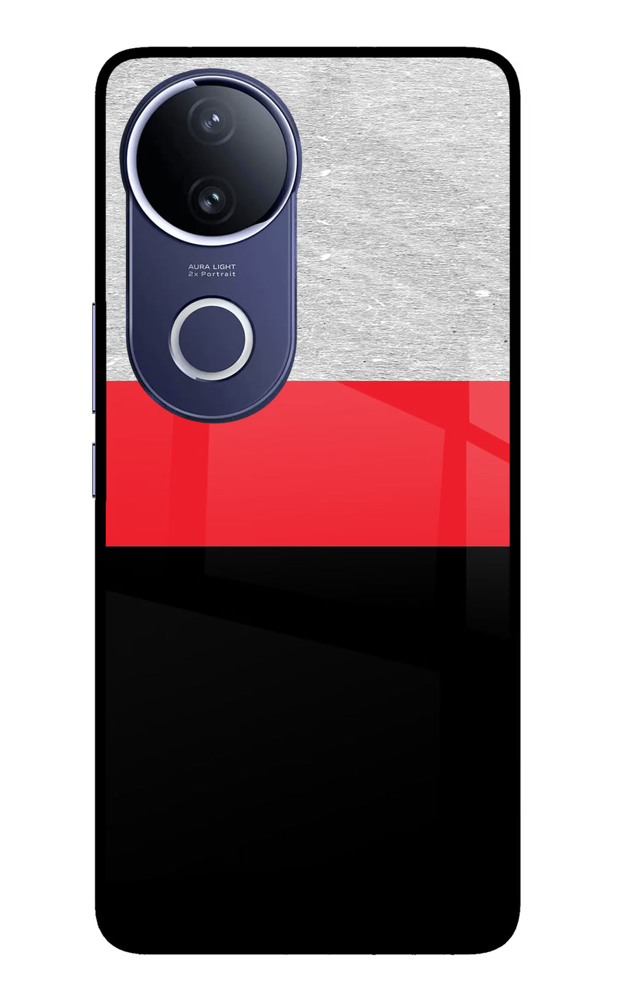 Tri Color Pattern Vivo V50e 5G Back Cover, Metal case
