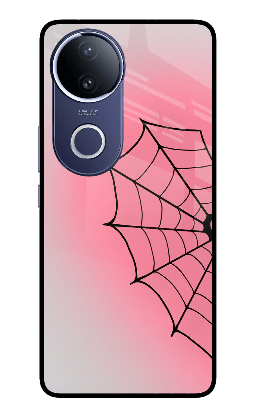 Pink Web Vivo V50e 5G Back Cover, Metal case