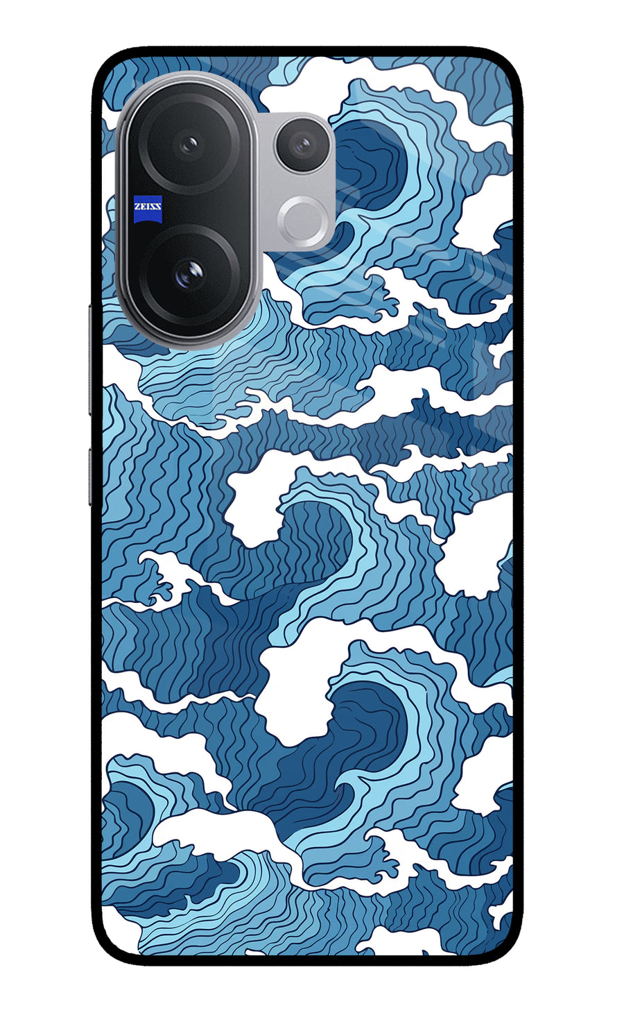 Blue Waves Vivo V60 5G Back Cover, Metal case