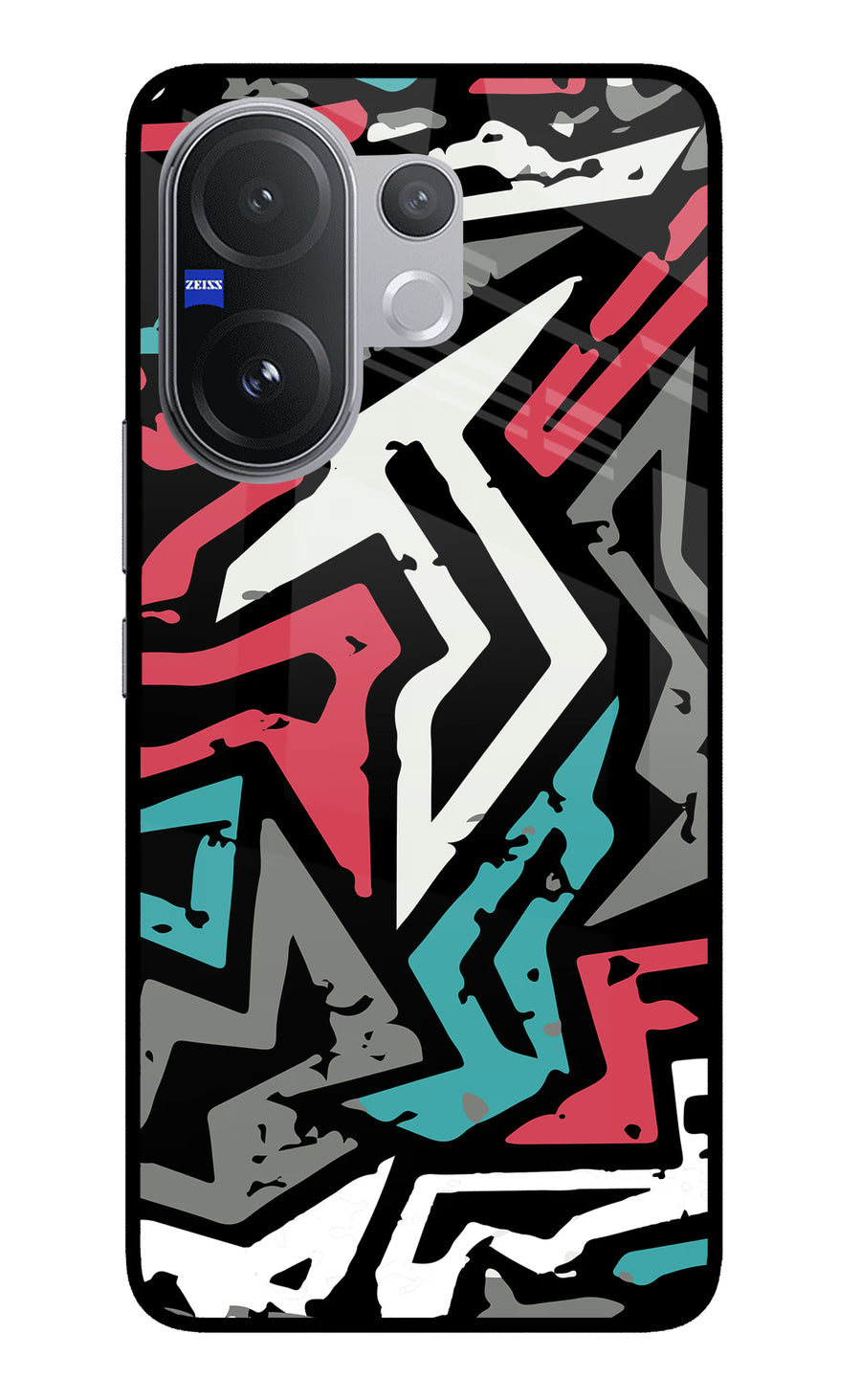 Geometric Graffiti Vivo V60 5G Back Cover, Metal case