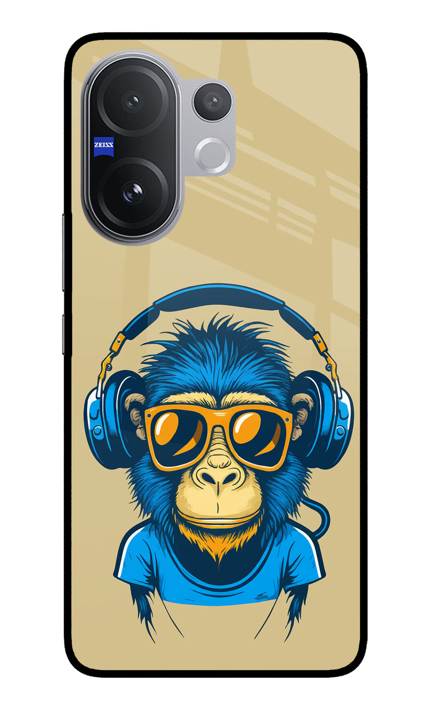 Monkey Headphone Vivo V60 5G Back Cover, Metal case