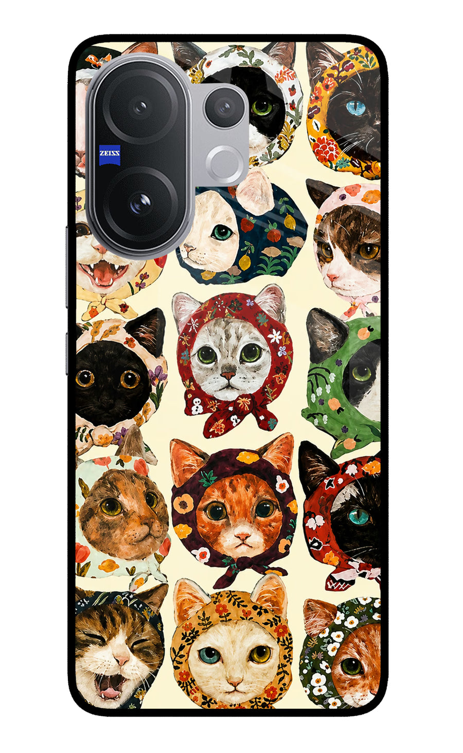 Cool Cat Vivo V60 5G Back Cover, Metal case