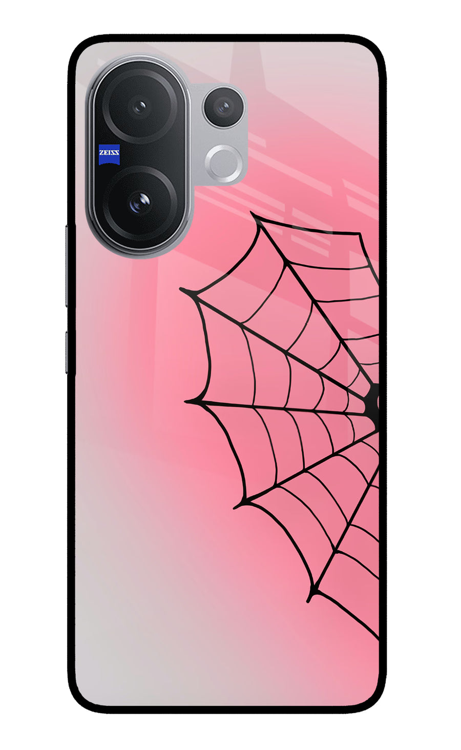 Pink Web Vivo V60 5G Back Cover, Metal case