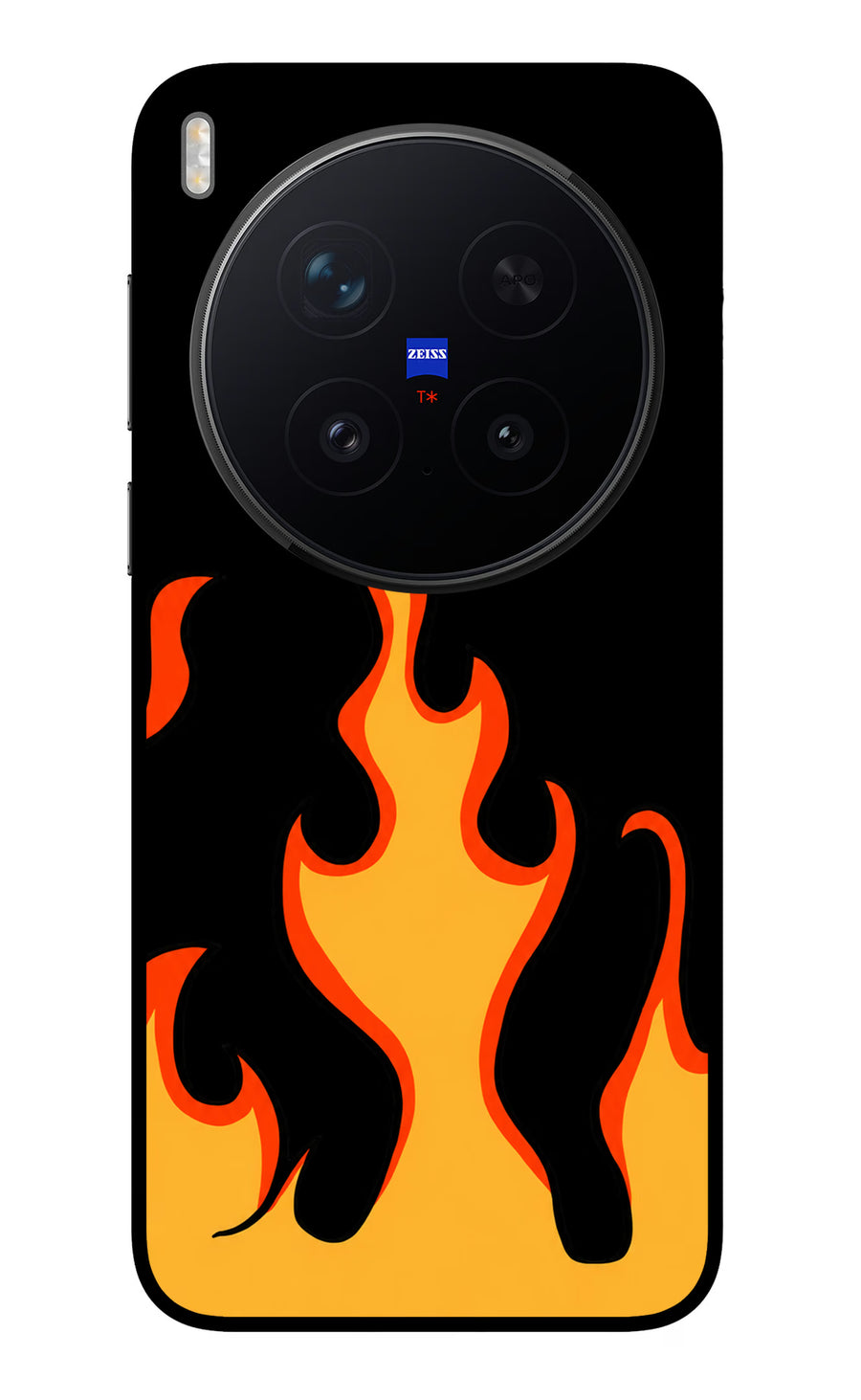 Fired Up – Black Vivo X300 Pro Back Cover, Metal case