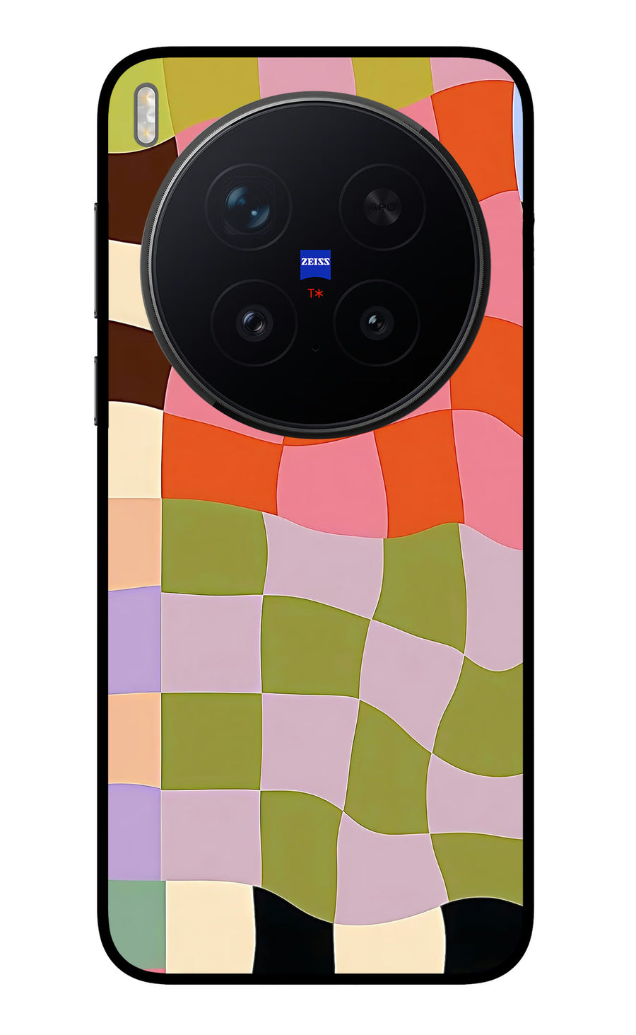 Wavy Grid Vivo X300 Pro Back Cover, Metal case