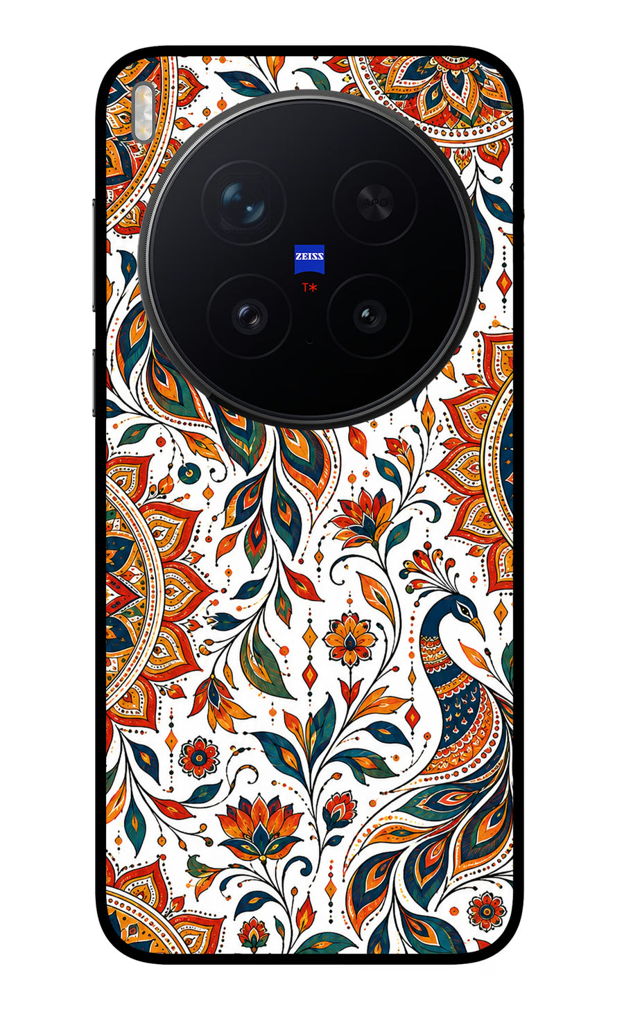 White Mayura Vivo X300 Pro Back Cover, Metal case