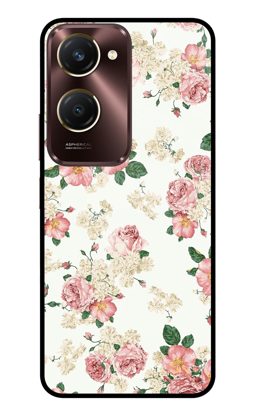 Flowers Vivo Y28s 5G Back Cover, Metal case