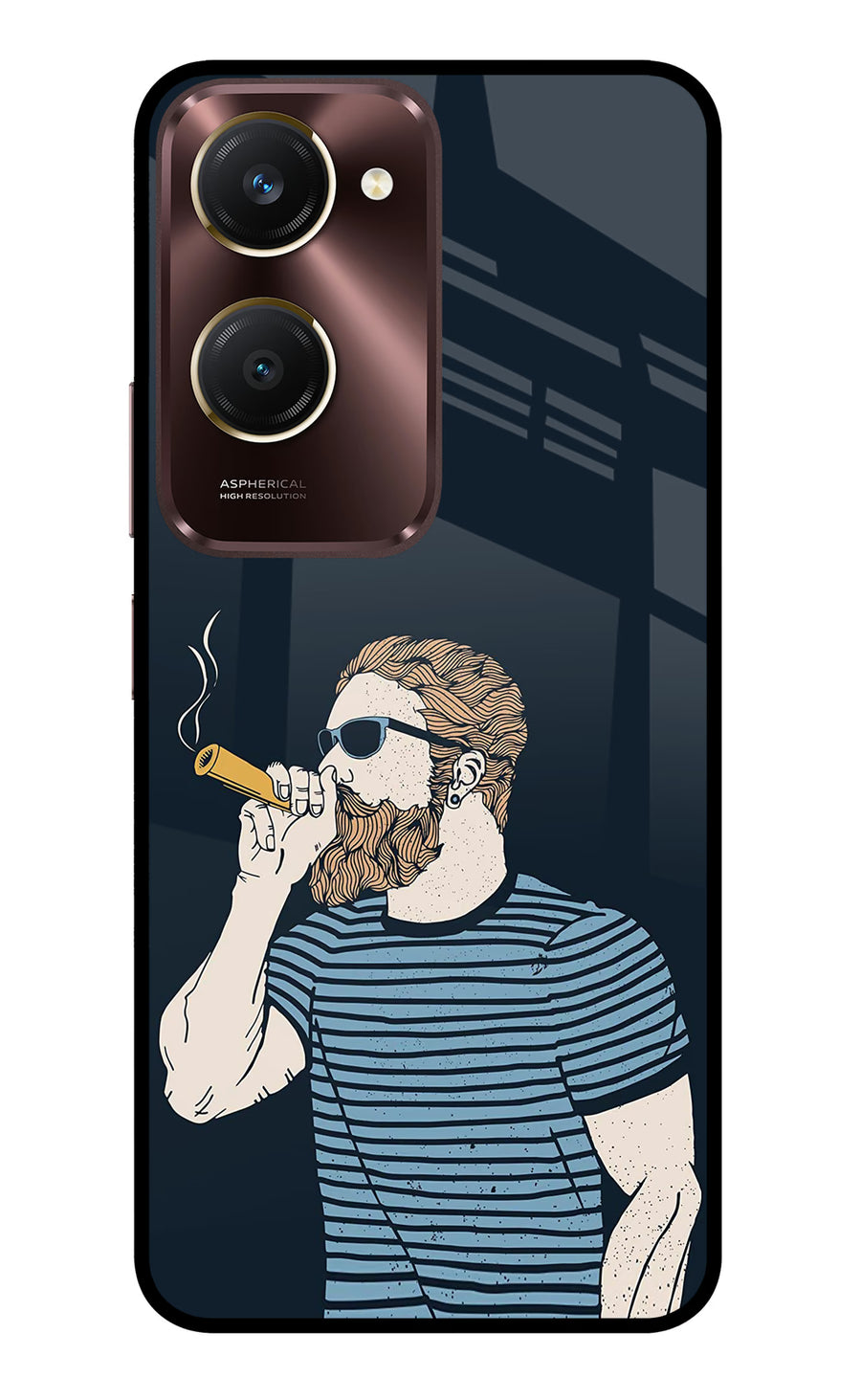 Smoking Vivo Y28s 5G Back Cover, Metal case