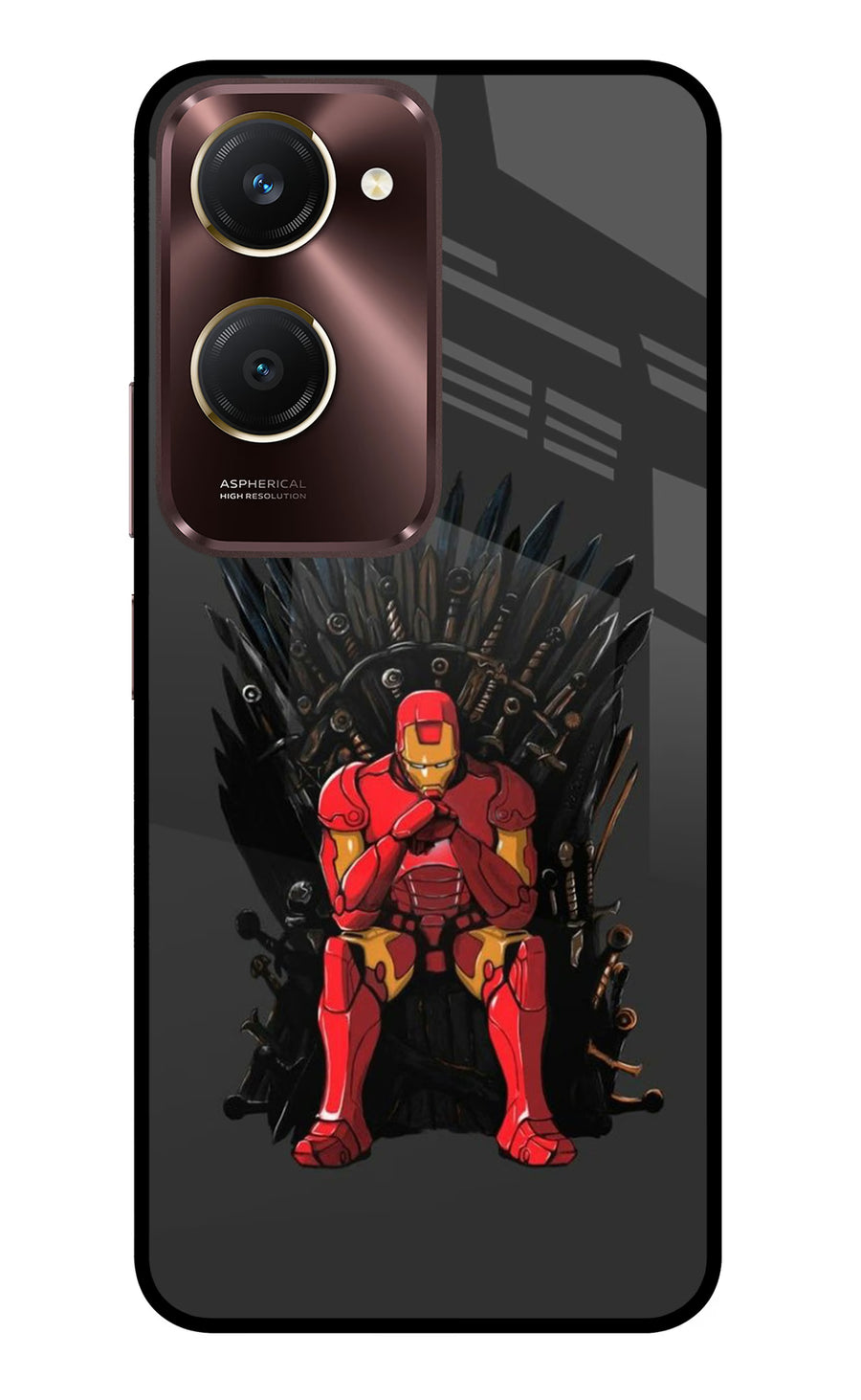 Ironman Throne Vivo Y28s 5G Back Cover, Metal case