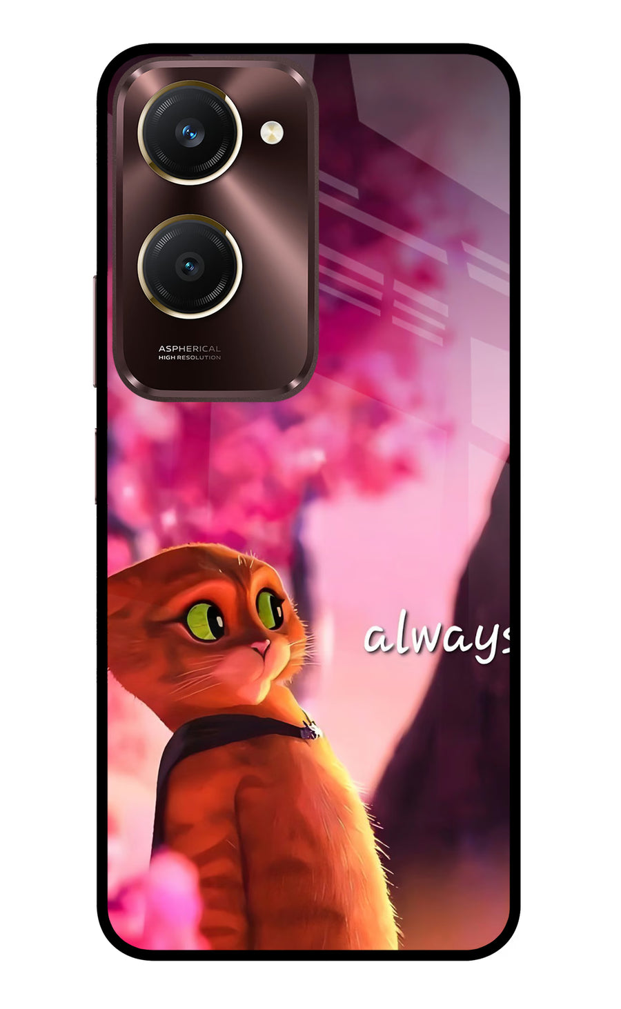 Always Cat Vivo Y28s 5G Back Cover, Metal case