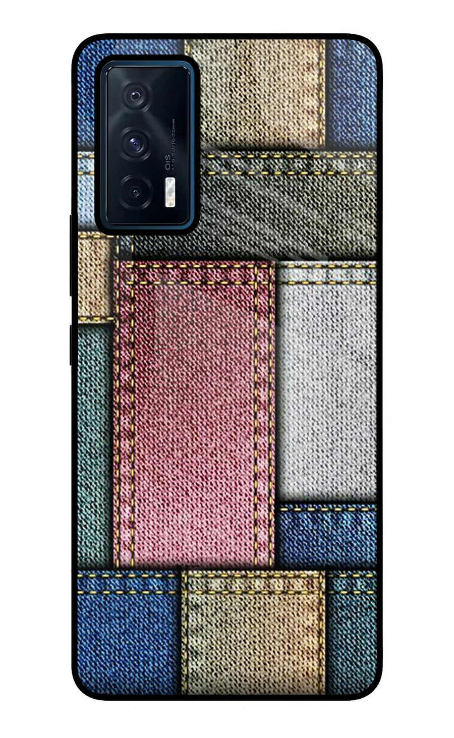 Multicolor Jeans iQOO 7 5G Back Cover, Metal case