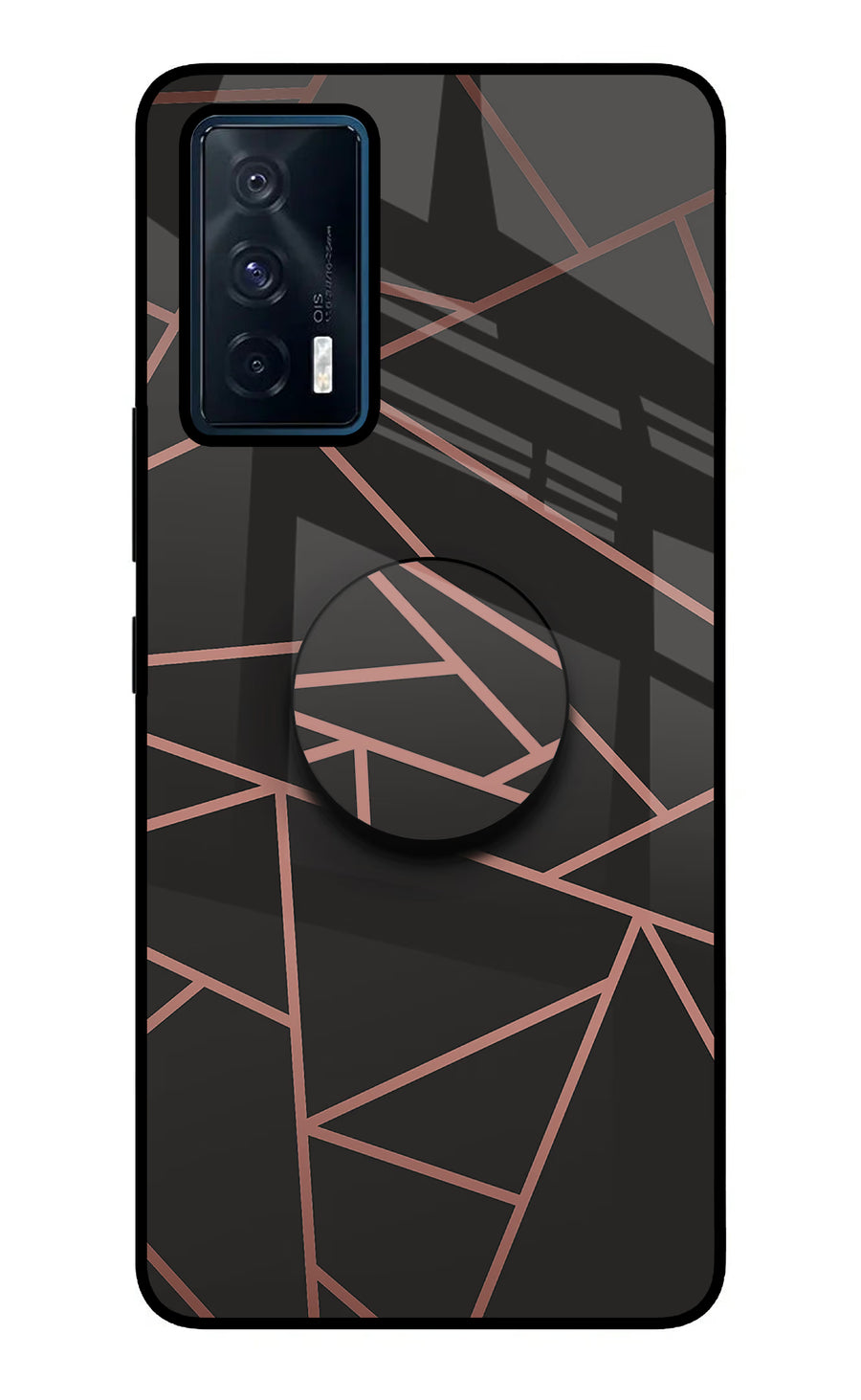Geometric Pattern iQOO 7 5G Pop Case, Metal case