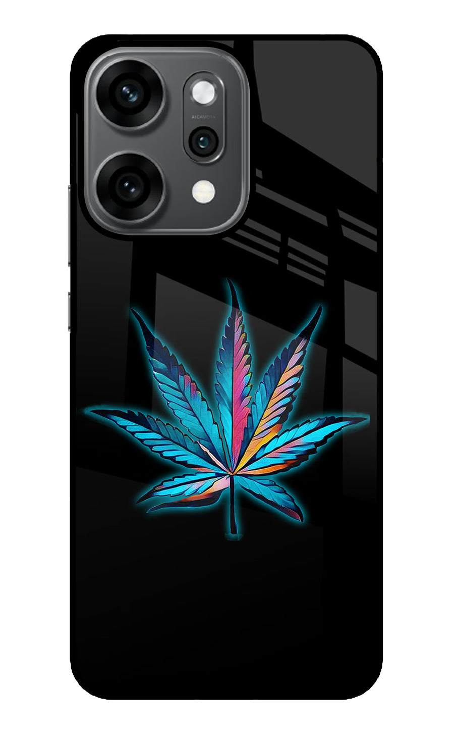 Weed Oppo Reno14 Pro 5G Back Cover, Metal case