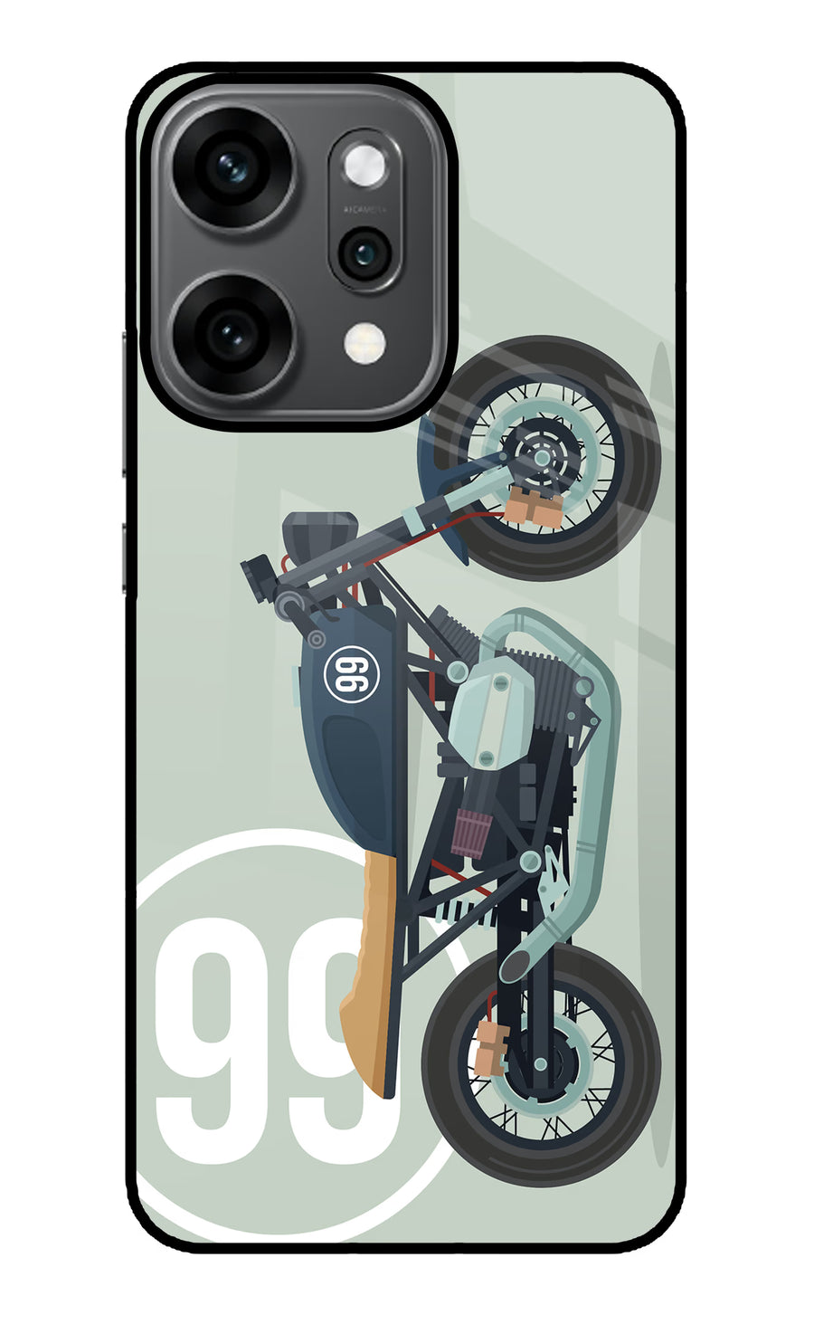Classic Cafe Racer 99 Oppo Reno14 Pro 5G Back Cover, Metal case