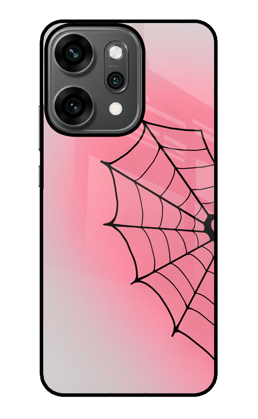 Pink Web Oppo Reno14 Pro 5G Back Cover, Metal case