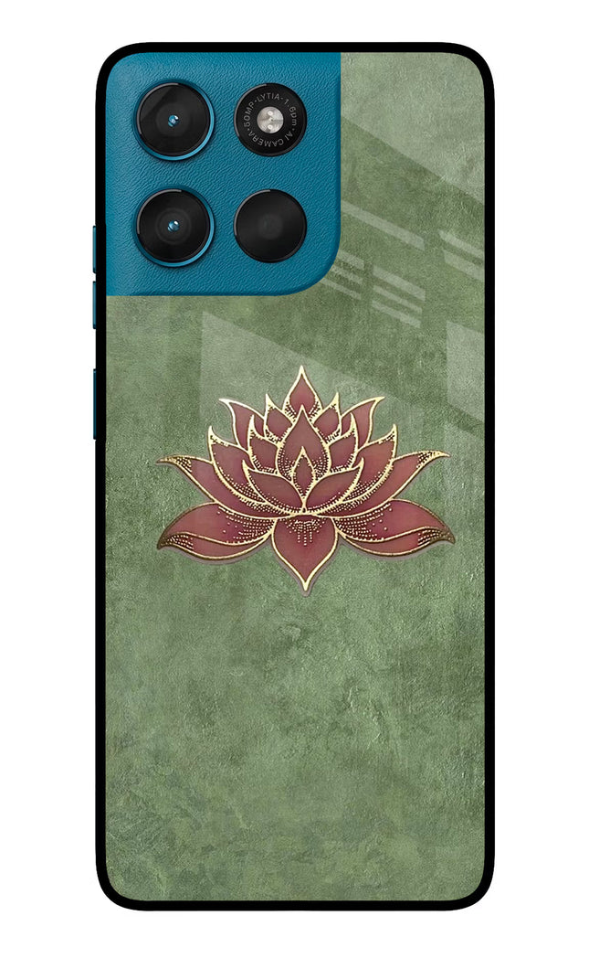 Lotus Grace Moto G57 Power 5G Metal Case Back Cover by Casekaro