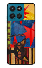 Pop Cat Moto G57 Power 5G Metal Case Back Cover by Casekaro