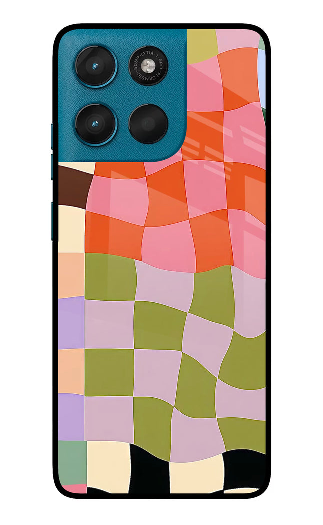 Wavy Grid Moto G57 Power 5G Metal Case Back Cover by Casekaro