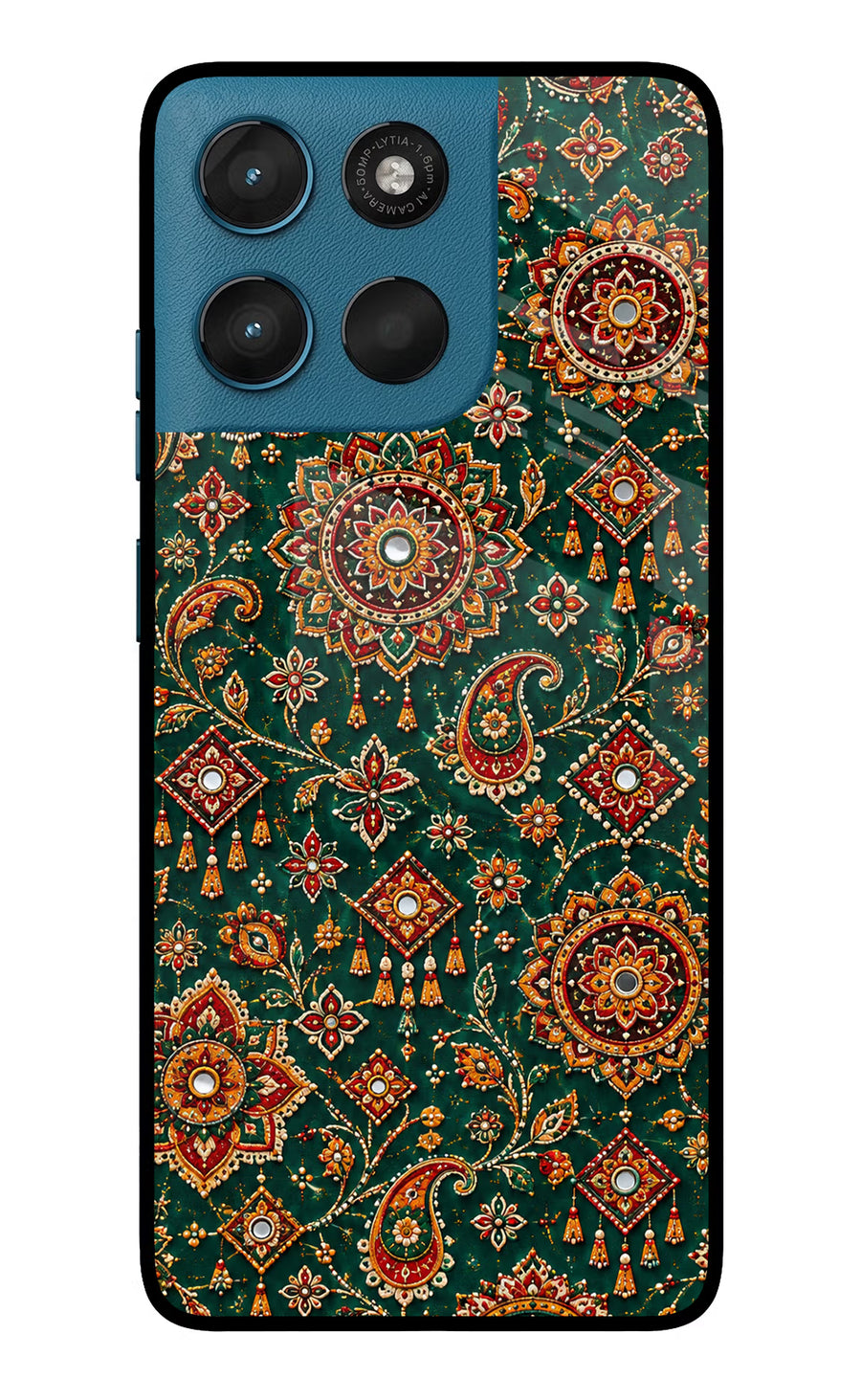 Green Pataka Moto G57 Power 5G Back Cover, Metal case