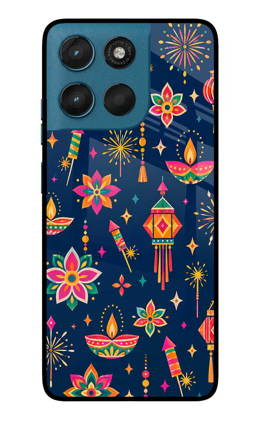 Festive Pop Moto G57 Power 5G Back Cover, Metal case