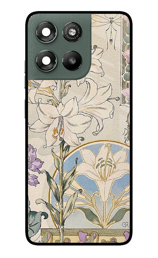 White Lily Moto G67 Power 5G Metal Case Back Cover by Casekaro