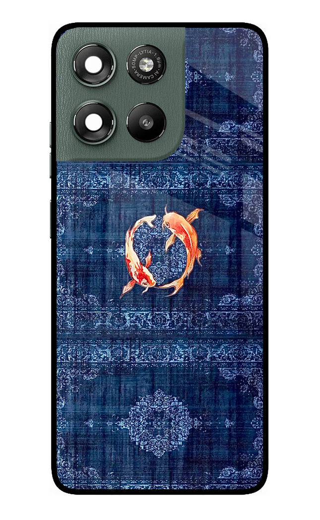 Koi Blue Moto G67 Power 5G Metal Case Back Cover by Casekaro