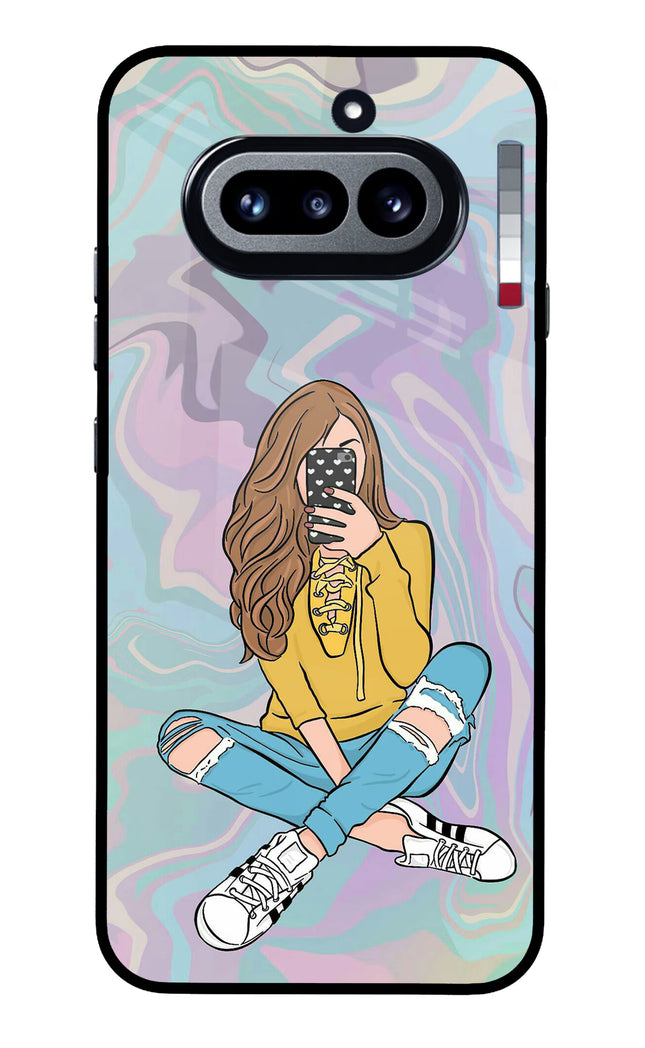 Selfie Girl Nothing Phone 4a Metal Case Back Cover by Casekaro